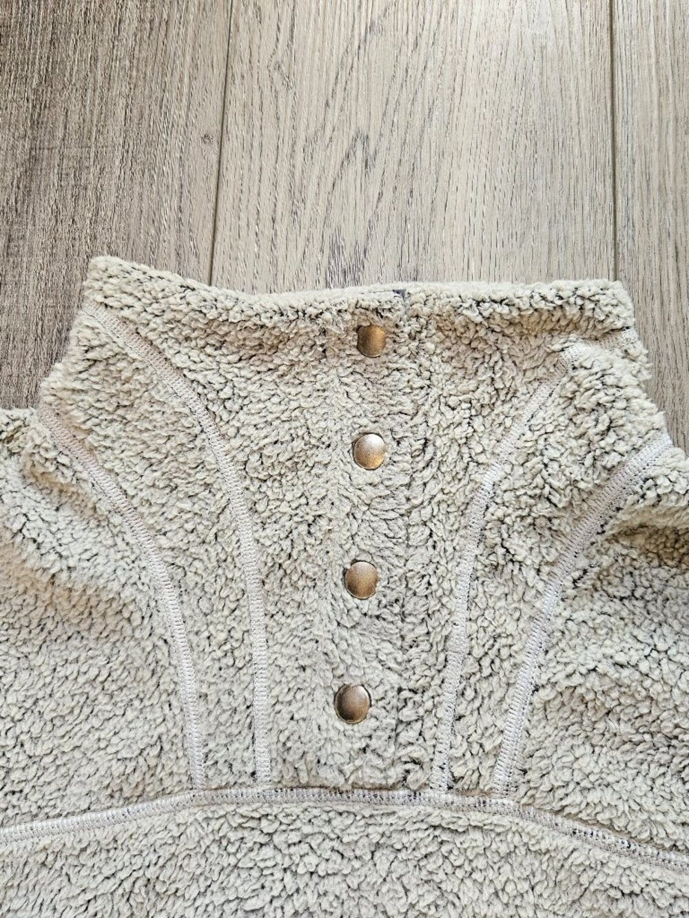 KUHL Womens Size Medium Flight High Pile Fleece Snap Pullover Sweater Oatmeal M - Picture 3 of 9